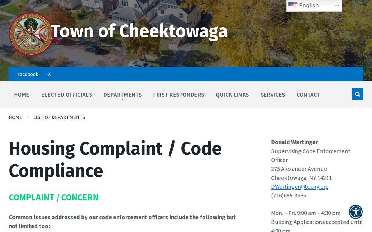 Cheektowaga neighbors code-compliance information page